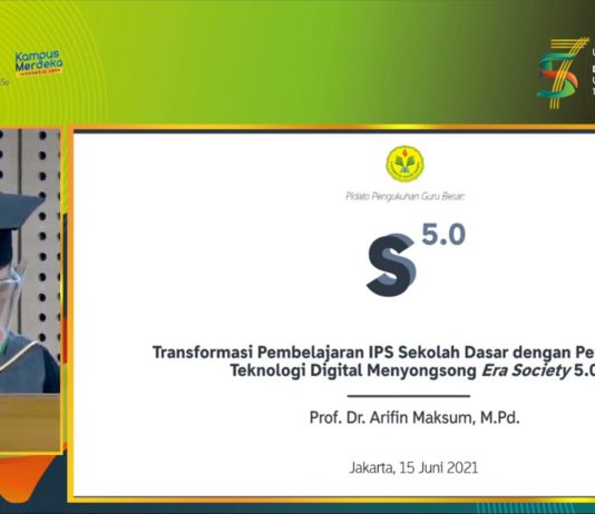 Orasi Ilmiah, Prof. Arifin Maksum Sampaikan Transformasi Pembelajaran IPS SD